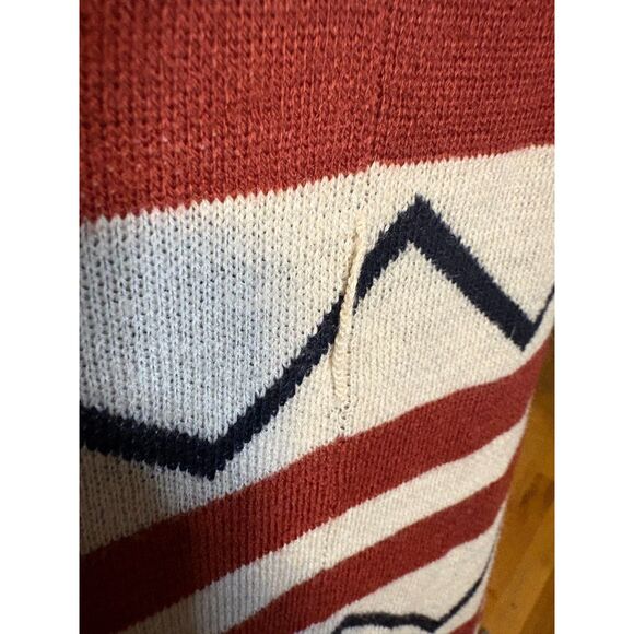 Charlotte Russe Open Front Zig Zag Cardigan Medium Snazzy Cozy Bookstore Vibe - Picture 4 of 4